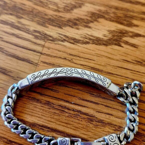 BRIGHTON "Dare to Dream" ID Style Silver Bracelet JEWELRY TO LIVE IN - Picture 3 of 8